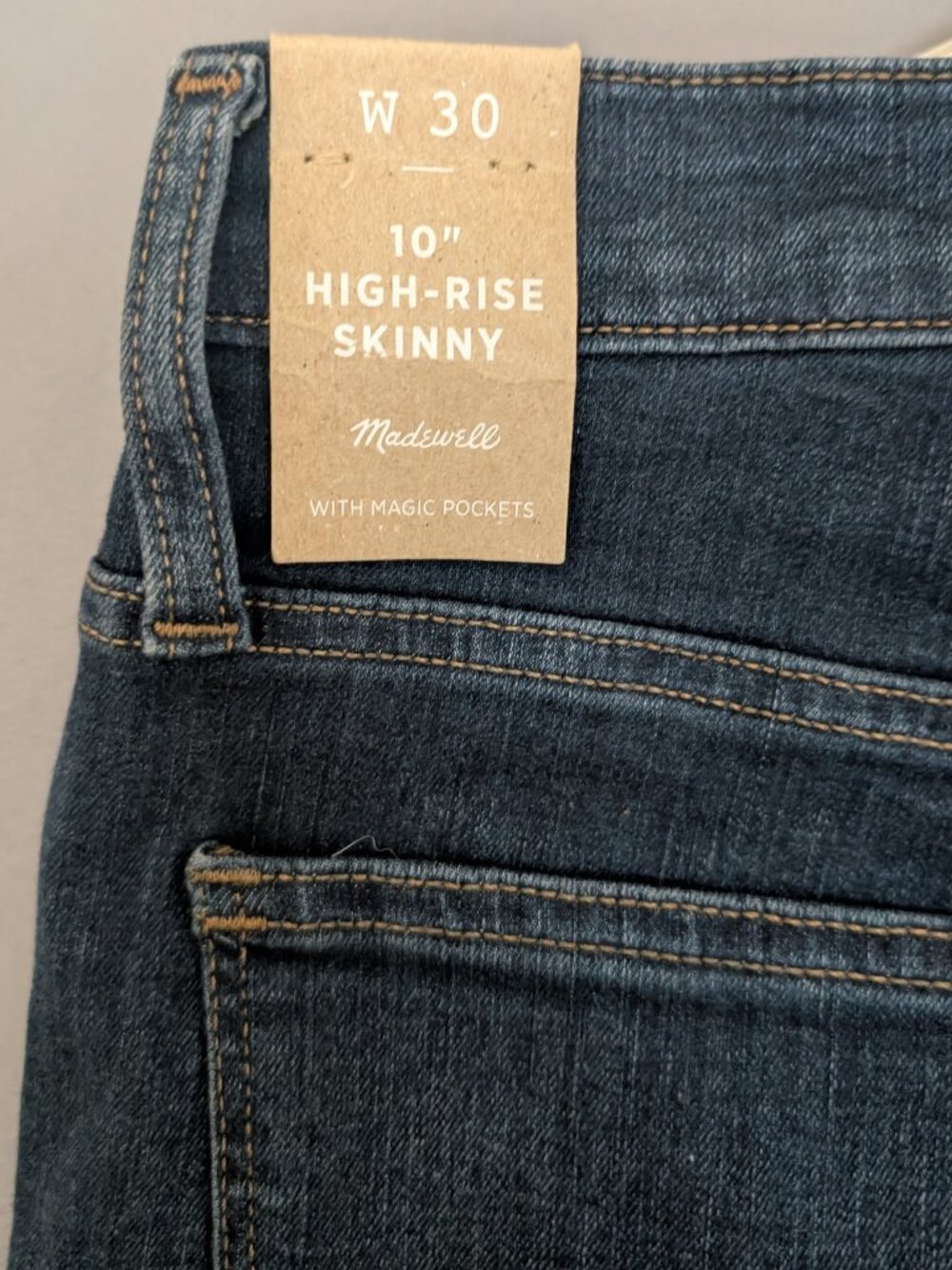 Madwell NWT High Waisted Dark Wash Skinny Jeans Size 30